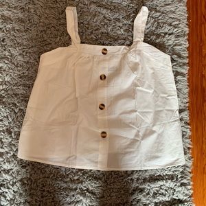 White Button Tanktop